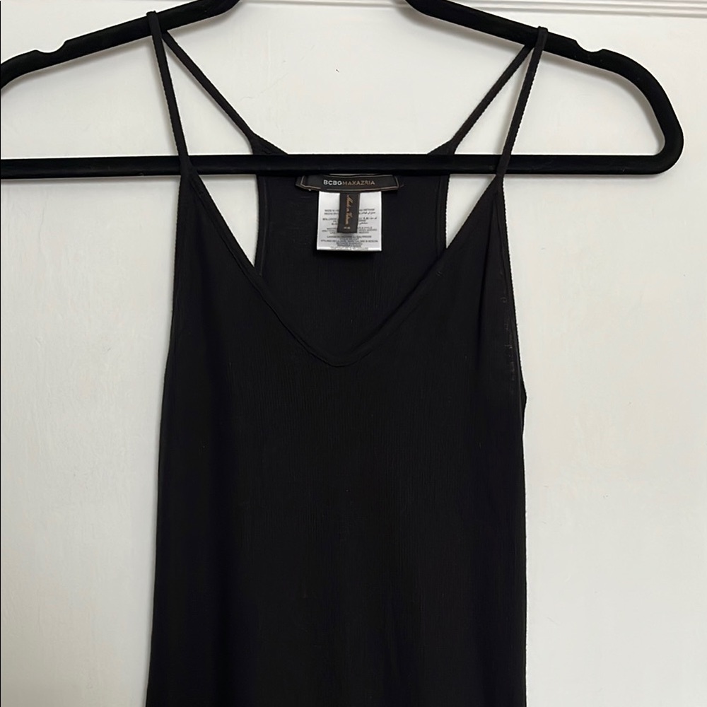 NWOT Elegant  Black Spaghetti Strap Dress